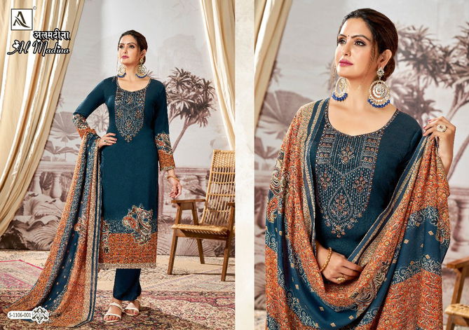 Alok Al Madina Designer Wholesale Jam Cotton Dress Material Catalog